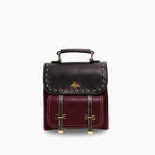 Load image into Gallery viewer, Bumblebee vegan leather backpack with sleek design and bee emblem, perfect for professionals seeking style and functionality.