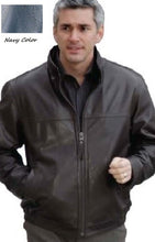 Load image into Gallery viewer, Man wearing WINNERS leather jacket in brown, showcasing union-made quality and rugged style.