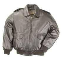 Cargar imagen en el visor de la galería, REED Men's Bomber Leather Jacket, Union Made in USA, classic design, genuine durable cow leather, warm and stylish outerwear.
