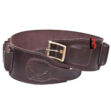 Cargar imagen en el visor de la galería, Cowhide Leather Shotshell Bandolier Belt Shotgun Shell Belt Ammunition Carrier in high-quality cowhide leather for up to 20 shells