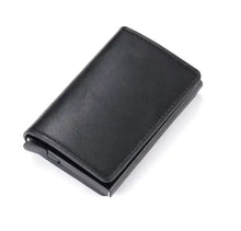Cargar imagen en el visor de la galería, Hold anti-theft leather wallet with RFID NFC protection vegan leather