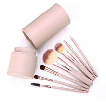 Charger l'image dans la galerie, OmyBrush Brush Kit with Leather Case, featuring high-quality makeup brushes for flawless application, perfect for home or travel.