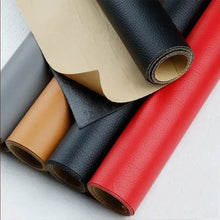 Load image into Gallery viewer, Vegan leather repair patch rolls in various colors for easy furniture restoration and scratch coverage.