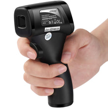 Load image into Gallery viewer, eZthings Heavy Duty Non-Contact Forehead Thermometer held in hand, ideal for physician offices and hospitals. High-accuracy medical screening device.