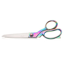 Cargar imagen en el visor de la galería, eZthings heavy duty scissors with iridescent handle for cutting fabrics and crafts, perfect for hobby and commercial use.