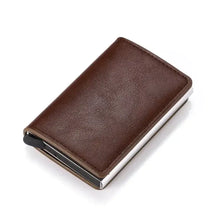 Cargar imagen en el visor de la galería, Hold - Vegan Leather Anti-Theft Wallet with RFID/NFC Protection in brown, featuring premium craftsmanship and vintage design.