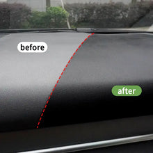 Cargar imagen en el visor de la galería, Car dashboard showing before and after effects of applying leather conditioner with clear visible difference in texture and shine.
