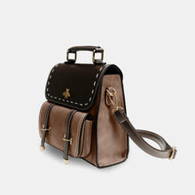 Load image into Gallery viewer, Bumblebee vegan leather backpack with sleek craftsmanship, ideal for professionals seeking style and functionality in meetings.