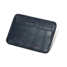 Cargar imagen en el visor de la galería, Sleek black leather magic wallet with stitched design for organized card and cash storage.