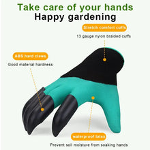 Load image into Gallery viewer, Garden gloves with ABS hard claws, waterproof latex, and stretch comfort cuffs for easy digging, weeding, and planting.