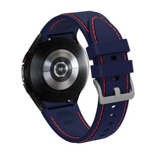 Cargar imagen en el visor de la galería, Samsung Galaxy Watch with blue silicone sports bracelet, 46mm model, showcasing durability and sporty design.