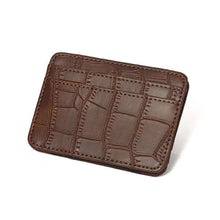 Cargar imagen en el visor de la galería, Premium leather magic wallet with sleek brown design for secure card and cash organization