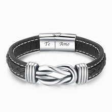 Load image into Gallery viewer, Fashion forward irregular graphic men's leather bracelet with bold graphics, perfect for adding a unique edge to your wardrobe.
