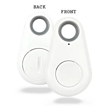 Load image into Gallery viewer, White eThings Key GPS Tracker Alarm Sensor Device showing front and back view with circular design.