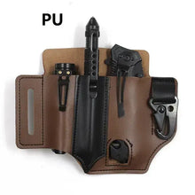 Cargar imagen en el visor de la galería, Tactical multi tool belt bag with compartments in vegan leather for efficient tool storage and easy access, perfect for any task.