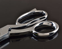 Cargar imagen en el visor de la galería, eZthings heavy duty scissors with sharp blades for cutting fabrics and crafts, featuring a sleek design against a black background.