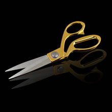Cargar imagen en el visor de la galería, eZthings Heavy Duty Scissors with gold handles for cutting arts and craft fabrics, ideal for hobby or commercial use