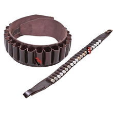 Cargar imagen en el visor de la galería, Cowhide Leather Shotshell Bandolier Belt Shotgun Shell Belt Ammunition Carrier in brown leather design.