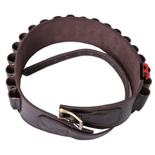 Cargar imagen en el visor de la galería, Cowhide Leather Shotshell Bandolier Belt Shotgun Shell Belt Ammunition Carrier made of high-quality cowhide leather