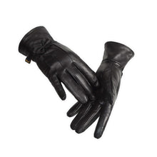 Load image into Gallery viewer, Reed Women's Genuine Leather Warm Lined Driving Gloves, ideal for cold weather and everyday use. Luxury black sheepskin gloves.