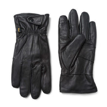 Cargar imagen en el visor de la galería, Reed Men's leather driving gloves, touchscreen compatible, warm lined for cold weather, shown front and back view.