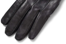 Load image into Gallery viewer, Black women's genuine leather warm lined driving gloves for cold weather, luxury soft and imported.