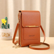 Charger l'image dans la galerie, Anti-theft leather bag with RFID protection, shoulder strap, and chic design, perfect for urban explorers and Mother's Day gifting.