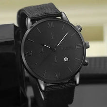 Load image into Gallery viewer, Sophisticated men's business watch with a sleek black dial and strap, perfect for professional attire and upscale occasions.