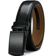 Charger l'image dans la galerie, No Holes Cowhide Leather Belt, adjustable design, premium cowhide, smooth finish, suitable for casual or formal outfits.