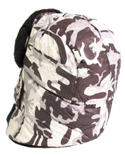 Charger l'image dans la galerie, Alex Unisex Ushanka Faux Fur Windproof Trapper Aviator Hat with Removable Mask in Camouflage Design