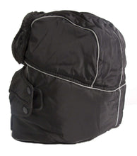 Charger l'image dans la galerie, Alex Unisex Ushanka Trapper Hat with Faux Fur and Removable Mask, Black, Side View