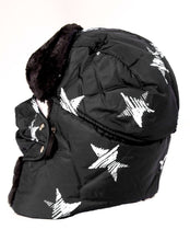 Charger l'image dans la galerie, Alex Unisex Ushanka Faux Fur Trapper Hat with Star Pattern and Removable Mask, Windproof Winter Hat for Warmth and Comfort.