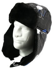 Charger l'image dans la galerie, Alex unisex ushanka trapper hat with faux fur, windproof design, and removable mask in black, featuring velcro closure.