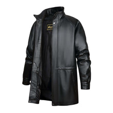 Load image into Gallery viewer, 34'' Raglan Reed Classic Men's Car Coat in Imported Lamb displaying luxurious design and zip-out lining