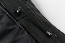 Load image into Gallery viewer, Close-up of zip-out lining on REED 34'' Raglan Men's Car Coat in imported lamb leather