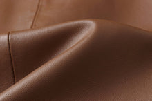 Cargar imagen en el visor de la galería, Close-up of soft brown lambskin leather texture for REED Men's Premium Blazer.