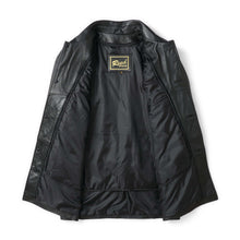 Load image into Gallery viewer, REED Men's Black Lambskin Leather Jacket with Four Button Closure and Zip-Out Lining, Interior View