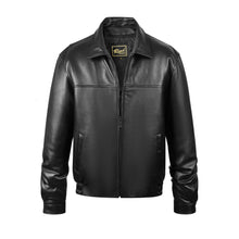 Cargar imagen en el visor de la galería, REED Men's Black Lambskin Leather Blouson Jacket, NZ Import