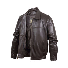 Cargar imagen en el visor de la galería, REED Men's New Zealand Lambskin Leather Jacket in black, featuring soft-touch finish and blouson style with zip-out design for comfort.