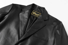 Cargar imagen en el visor de la galería, REED Men's Premium Lambskin Leather Blazer, classic black sports jacket, soft-touch lambskin, timeless luxury fashion.