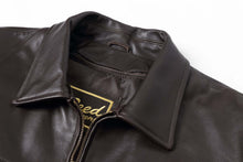 Cargar imagen en el visor de la galería, REED Men's New Zealand Lambskin Leather Jacket Collar Detail - Black