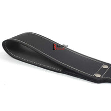 Cargar imagen en el visor de la galería, Cowhide Saddle Leather Spanking BDSM Black Paddle Slapper Thick, Weighty & Sturdy Hand Made 2 layer