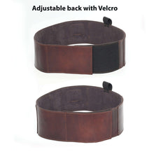 Cargar imagen en el visor de la galería, Cowhide Leather BRAVOBELT Belly Band Holster for Concealed Carry - Ambidextrous with adjustable Velcro back in brown leather