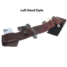 Cargar imagen en el visor de la galería, Cowhide Leather BRAVOBELT Belly Band Holster for Concealed Carry - Ambidextrous, fits up to 38 inches, left hand style