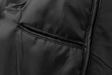 Load image into Gallery viewer, Interior view of REED men's leather jacket with inside pocket, showcasing genuine lambskin and quality craftsmanship.