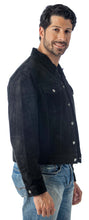 Cargar imagen en el visor de la galería, REED Men's Suede Leather Shirt Jacket in Western Jean Style, ideal for fall fashion and featuring luxurious soft-touch material.