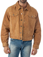 Cargar imagen en el visor de la galería, REED Men's Western Style Suede Leather Jacket - Jean Style, Soft Touch, Imported, Sophisticated Look