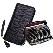 Cargar imagen en el visor de la galería, Leather female travel purse with organizer, perfect for cards and essentials, stylish and durable, ideal for chic travel needs.