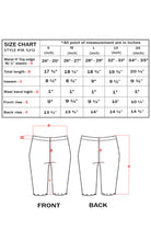 Cargar imagen en el visor de la galería, Size chart and diagram for unisex metallic bike shorts, showing waist, length, inseam, and rise measurements for S, M, L, and XL sizes.