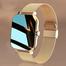 Load image into Gallery viewer, Alaya Watch - Multifunctional top watch with sleek design, modern minimalist style, gold mesh strap, stylish timepiece.